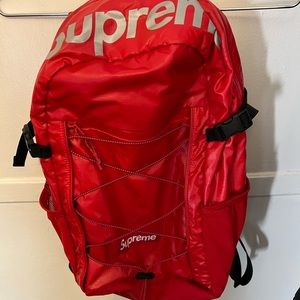 Supreme cordura backpack shiny red